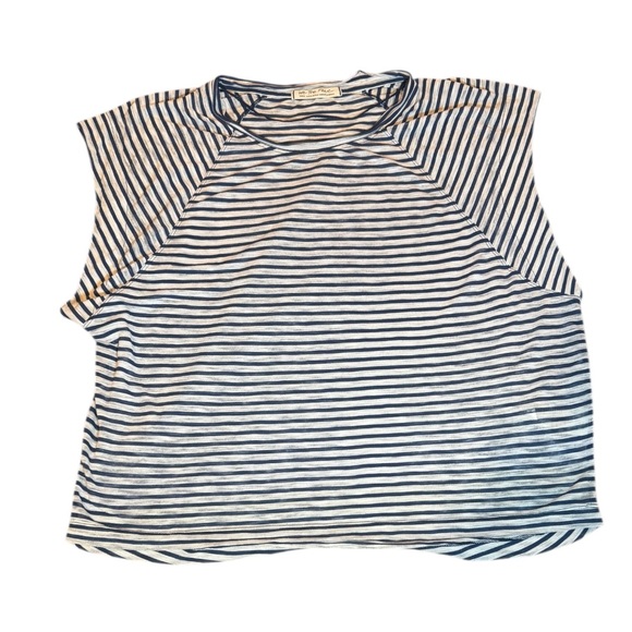 We The Free Striped Blue & White Halo Nautical  Tee, ladies size S 2 for $30 - Picture 4 of 11